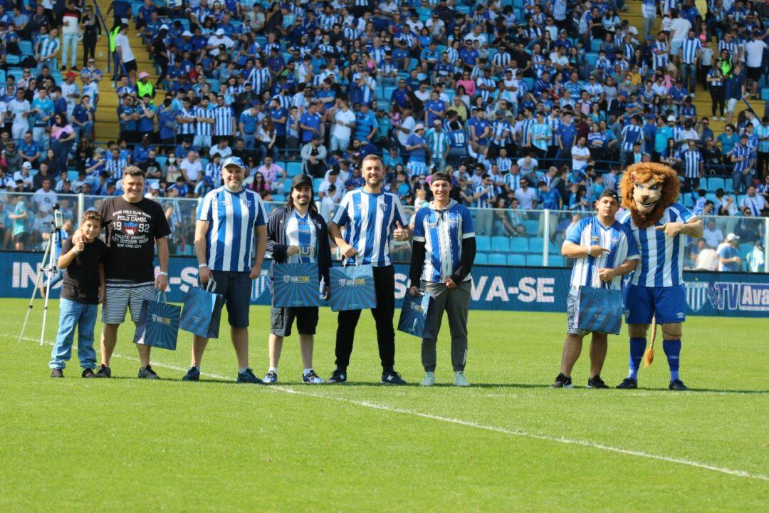 Sócios participando do desafio no Avaí F.C.