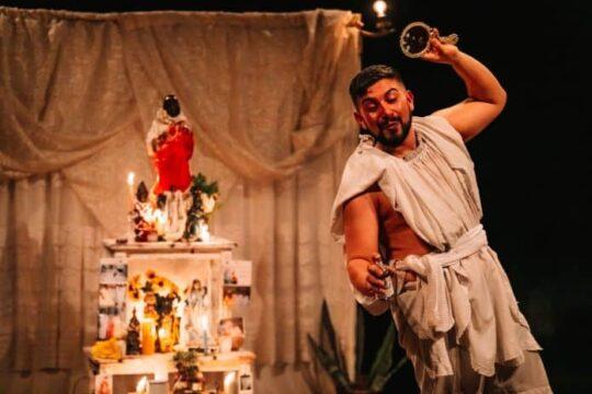 Imagem representativa do espetáculo sAgrado abordando as religiões de matriz africana