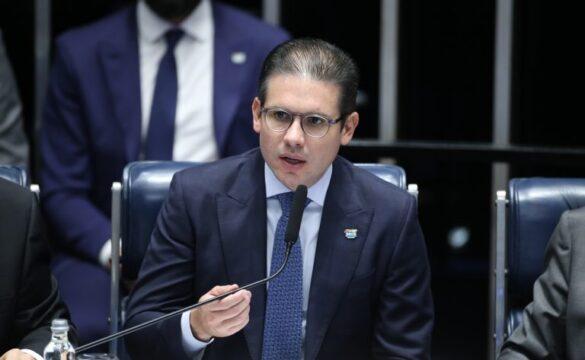 Presidente da Câmara Hugo Motta discursando no 11º Fórum Parlamentar do BRICS