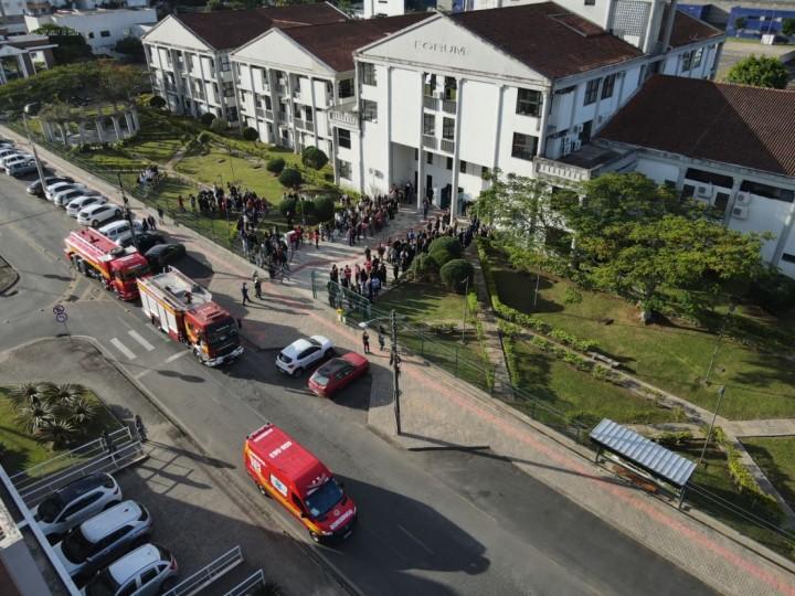Exercício Simulado de Evacuação no Fórum da Comarca de Criciúma