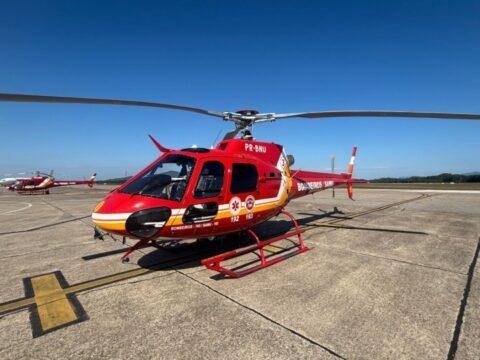 Helicóptero Arcanjo 03 do Corpo de Bombeiros Militar de Santa Catarina