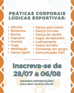 Atividades Lúdico-Esportivas na UFSC - Inscrições Abertas