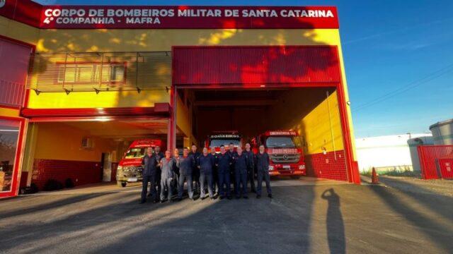 Comandantes do Corpo de Bombeiros Militar de Santa Catarina se encontram em Mafra para discutir estratégias regionais.