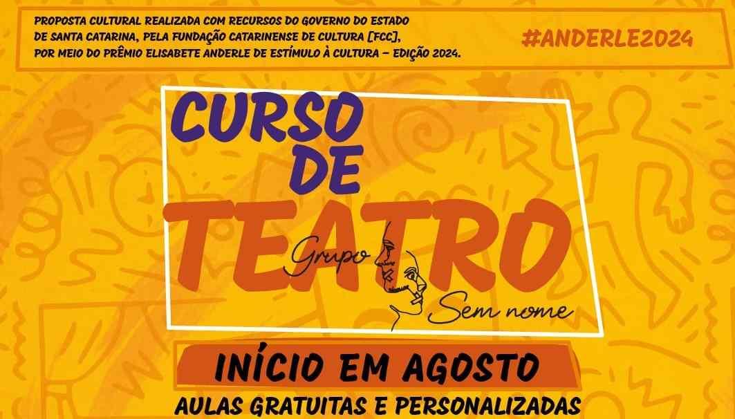 Crianças participando do Curso de Teatro