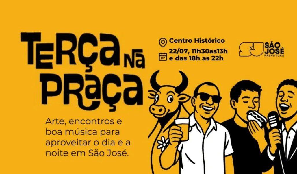 Imagem do projeto 'Terça na Praça' no Centro Histórico de São José