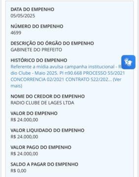Contrato milionário da Rádio Clube de Lages