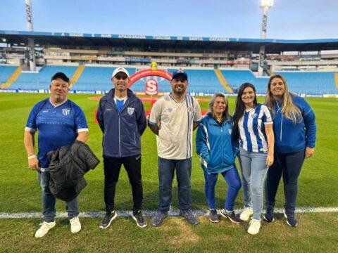 Sócio participando do tour exclusivo na Ressacada