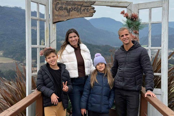 Família aproveitando as belezas de Urubici e São Joaquim