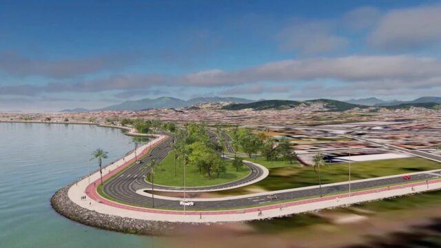 Imagem da Avenida Beira-Mar de Barreiros em São José