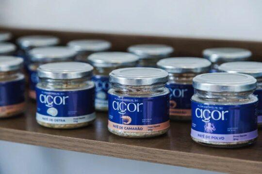 Patês artesanais de ostra, camarão e polvo da Açor Sabores da Ilha