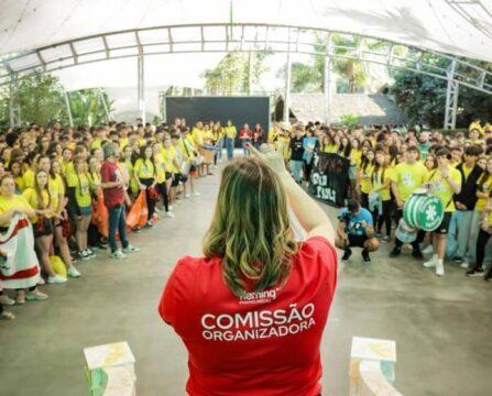 Estudantes participando da gincana Conecta Fleming 2025