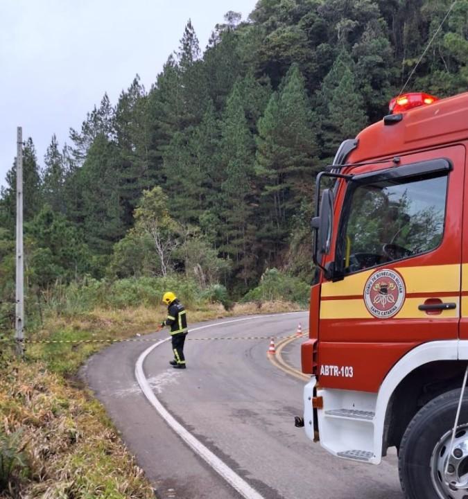 Equipe de bombeiros trabalhando em situação de emergência