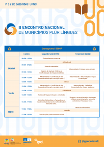 II Encontro Nacional de Municípios Plurilíngues - Evento