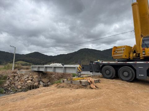 Kit de Ponte com vão livre de 18 metros instalado pela Defesa Civil de Santa Catarina