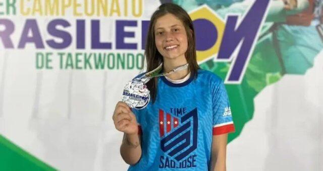 Atleta de Taekwondo Maria Eduarda Trajano