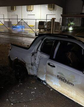 Homem sendo detido pela Polícia Civil em Nova Erechim