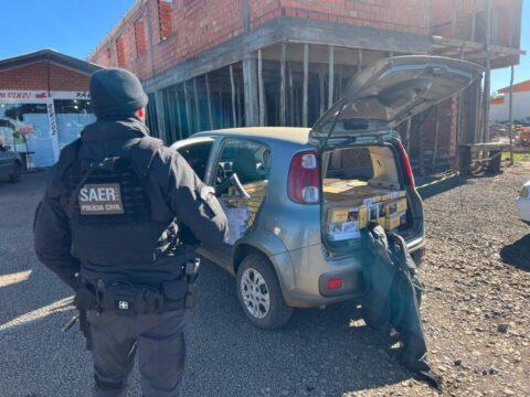 Mulheres argentinas presas por contrabando na rodovia BR-282