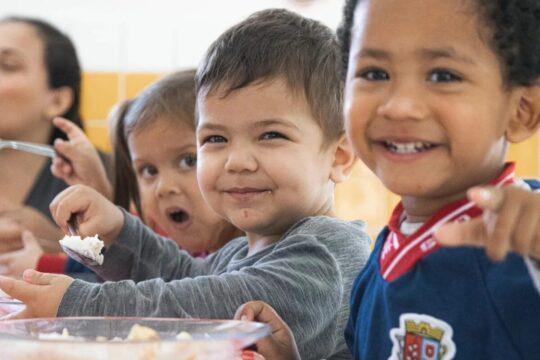 Alunos na escola da rede municipal de São José