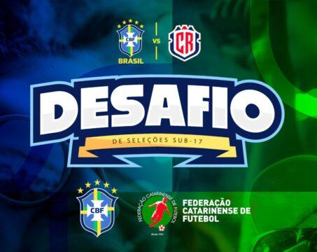 Imagem do jogo entre a Seleção Brasileira Sub-17 e Costa Rica na Ressacada