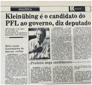 Vilson Kleinubing Prefeito de Blumenau