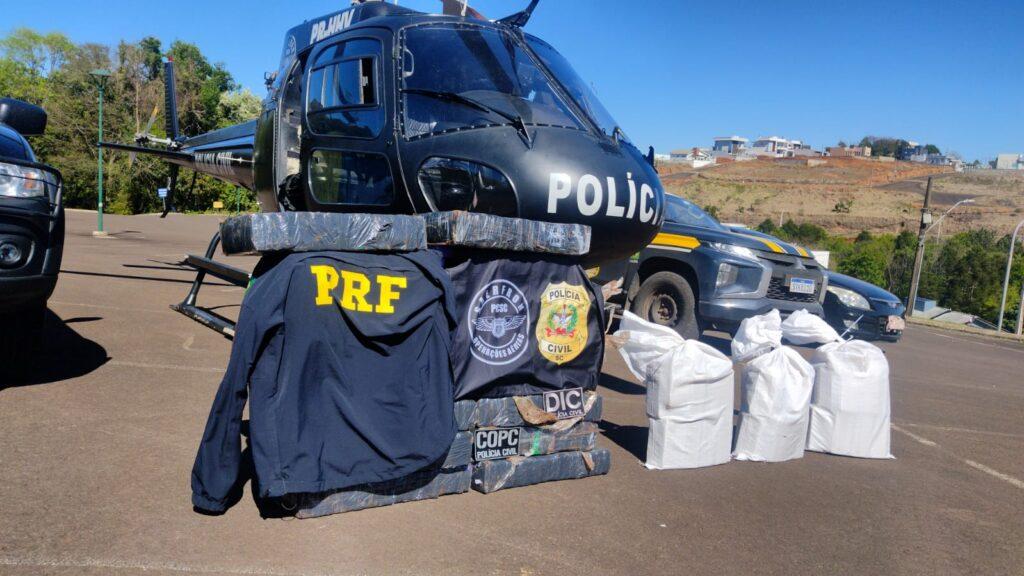 252 quilos de maconha apreendidos pela Polícia Civil e PRF em operação conjunta