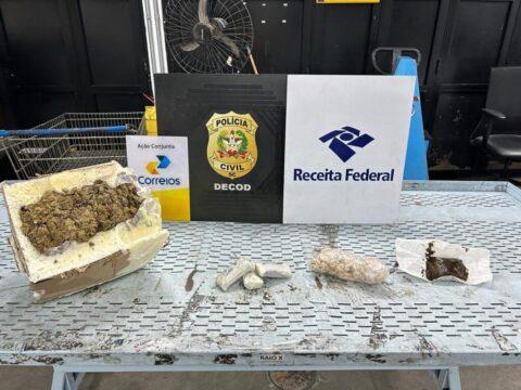 Apreensão de drogas em encomendas postais