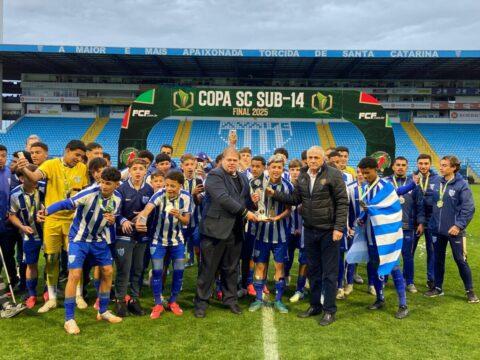 Título da imagem do Avaí campeão da Copa Santa Catarina Sub-14 em 2025