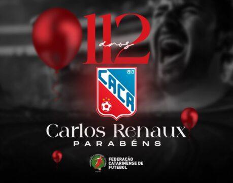 Imagem do Clube Atlético Carlos Renaux comemorando 112 anos de história e conquistas