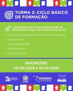 Profissionais participando de formação sobre Direitos da Criança e Adolescente