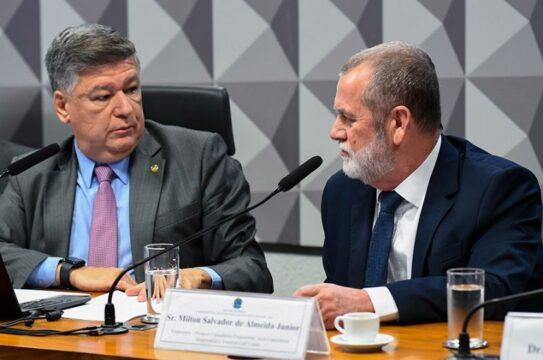 Imagem do depoimento à Comissão Parlamentar Mista de Inquérito (CPMI) do INSS