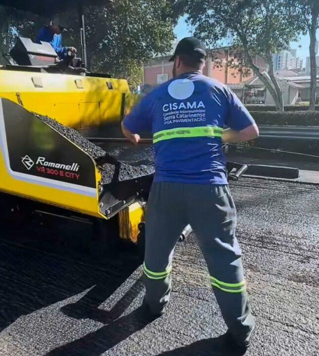 Ruas esburacadas em Lages