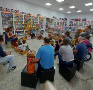 Diversão em família no shopping