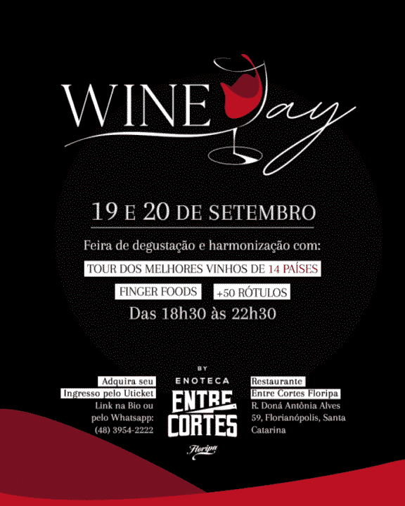 Degustação de vinhos internacionais no Entre Cortes Floripa