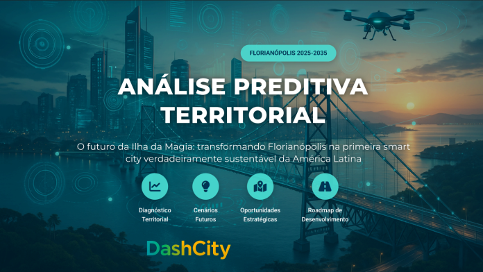 Imagem ilustrativa de Florianópolis em 2035 como smart city