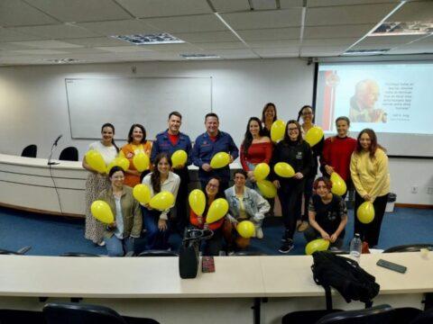 Corpo de Bombeiros Militar de Santa Catarina em evento de prevenção ao suicídio