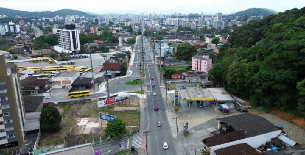 Imagem ilustrativa da duplicação da avenida Santos Dumont em Joinville