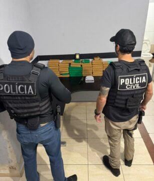 Criminoso preso com 35 quilos de maconha