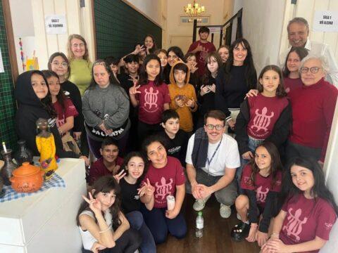 Alunos explorando a Casa da Cultura e o Beco da Carioca em São José