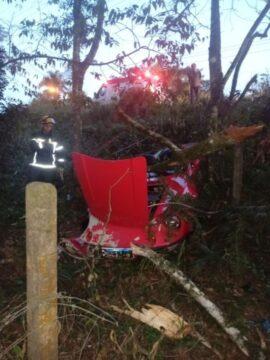 Resgate veicular em acidente de trânsito em Santa Catarina