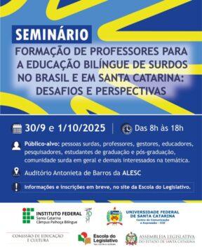 Imagem do Seminário sobre formação de professores para a educação bilíngue de surdos