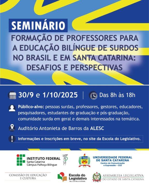 Imagem do Seminário sobre formação de professores para a educação bilíngue de surdos