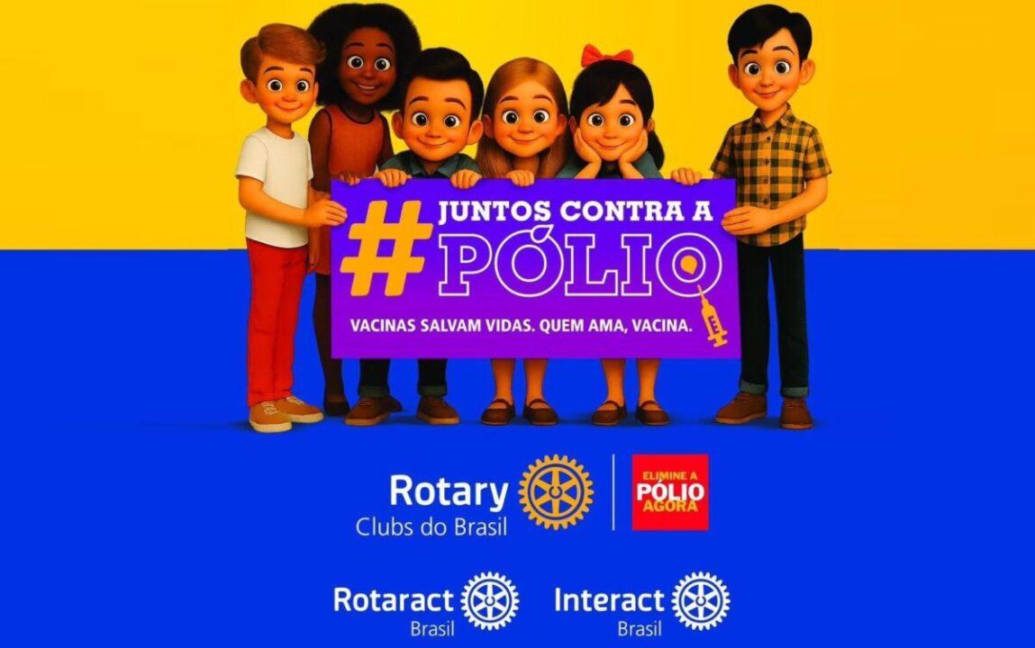 Imagem da campanha END PÓLIO NOW promovida pelo Avaí F.C.