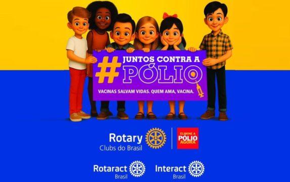 Imagem da campanha END PÓLIO NOW promovida pelo Avaí F.C.