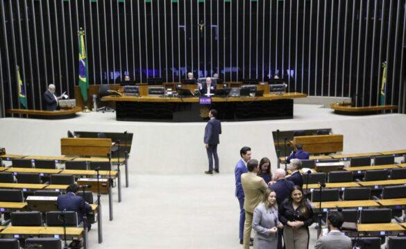 Imagem representativa do deputado Gustavo Gayer durante sessão na Câmara dos Deputados