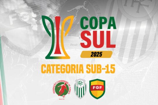 Equipes de futebol de Santa Catarina disputando as quartas de final da Copa Sul Sub-15