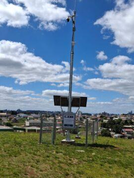 Imagem da nova estação de monitoramento meteorológico em Curitibanos