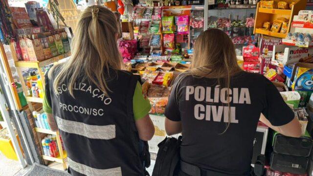 Bebidas falsificadas apreendidas pela Polícia Civil de SC