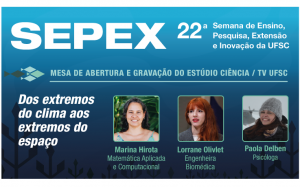 Palestrantes da conferência de abertura da 22ª Sepex da UFSC