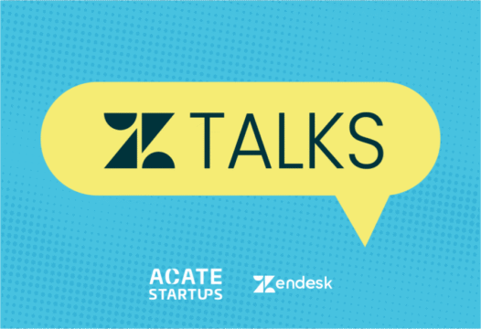 Logotipo da parceria ACATE e Zendesk para Startups