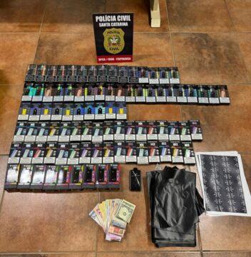 Jovem preso por comercialização ilegal de cigarros eletrônicos em Itapiranga